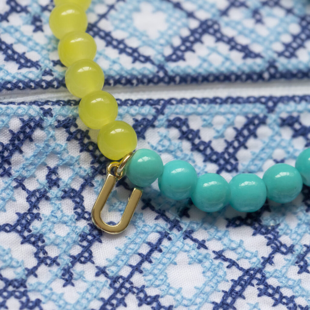 Ukraine Flag Bracelet with U Charm