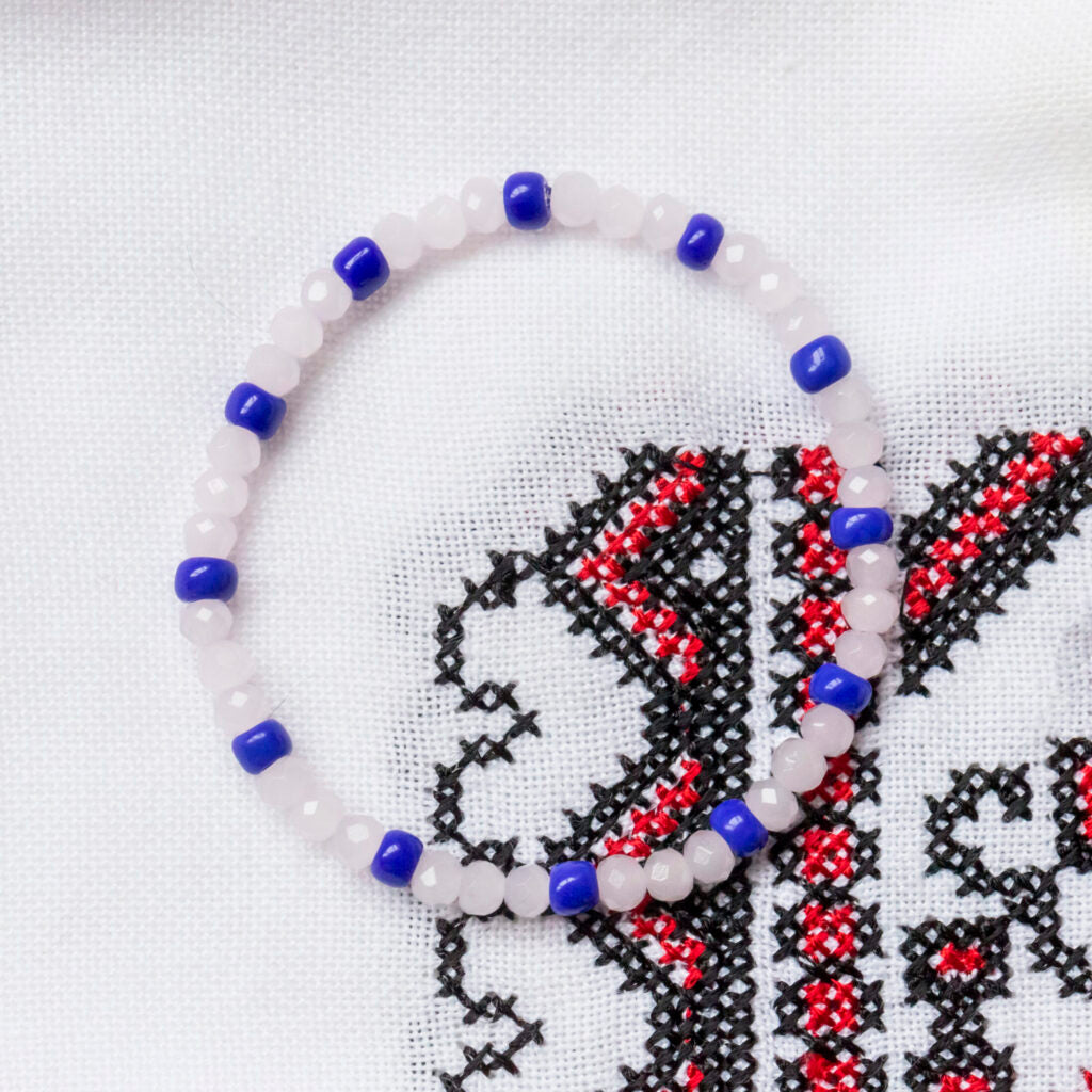 Ocean Blue and White Bracelet, Style 083