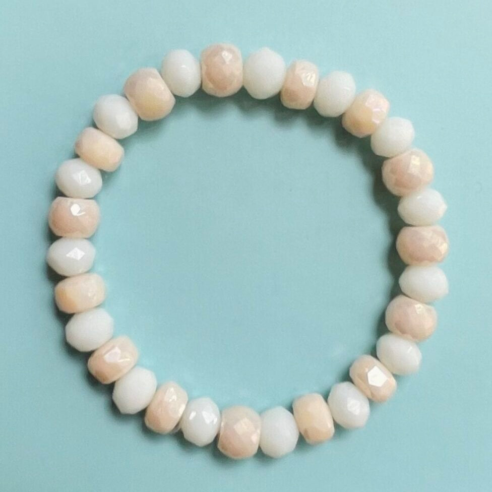 Coral and White Dream Bracelet