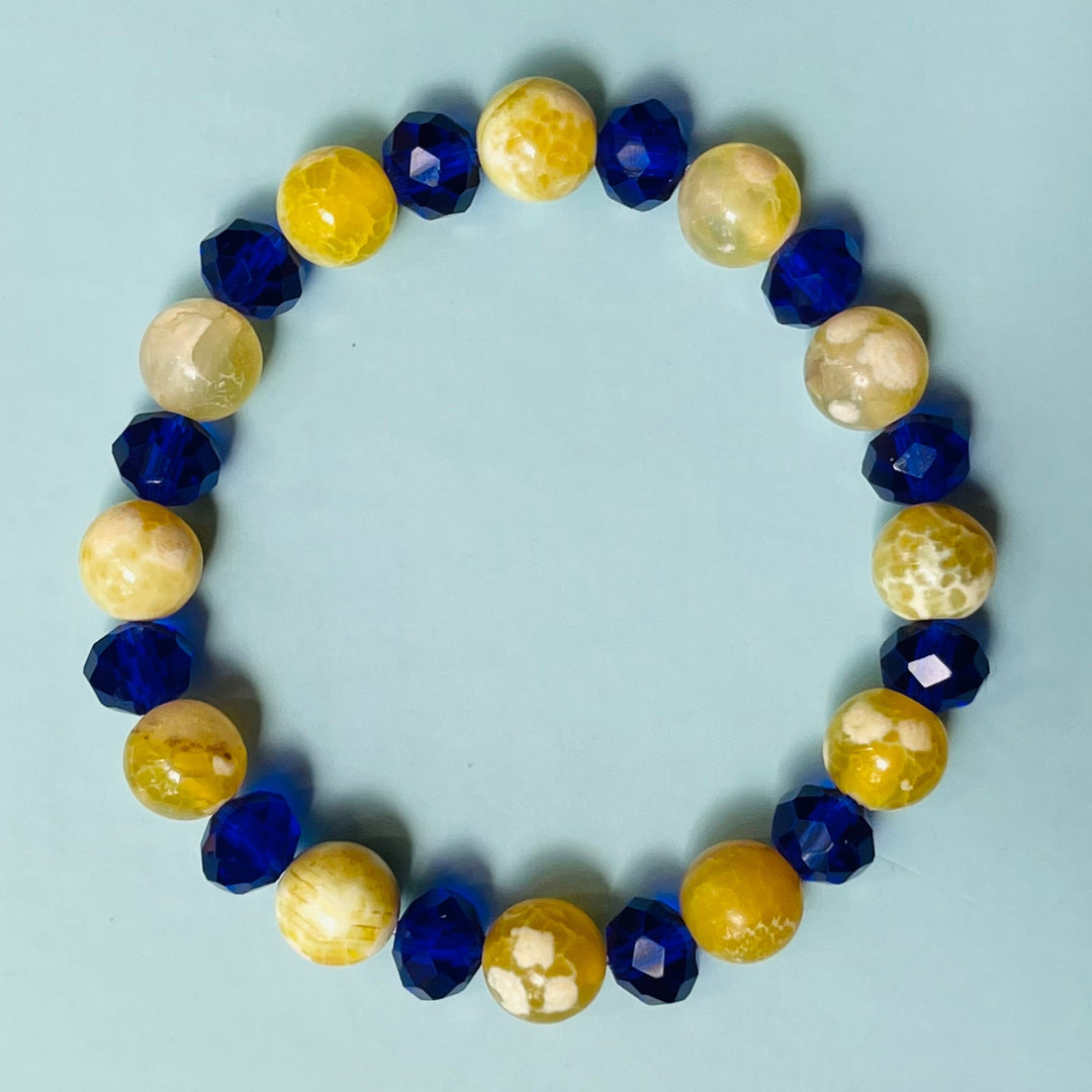 Ukraine Yellow and Blue Clouded Feelings Bracelet