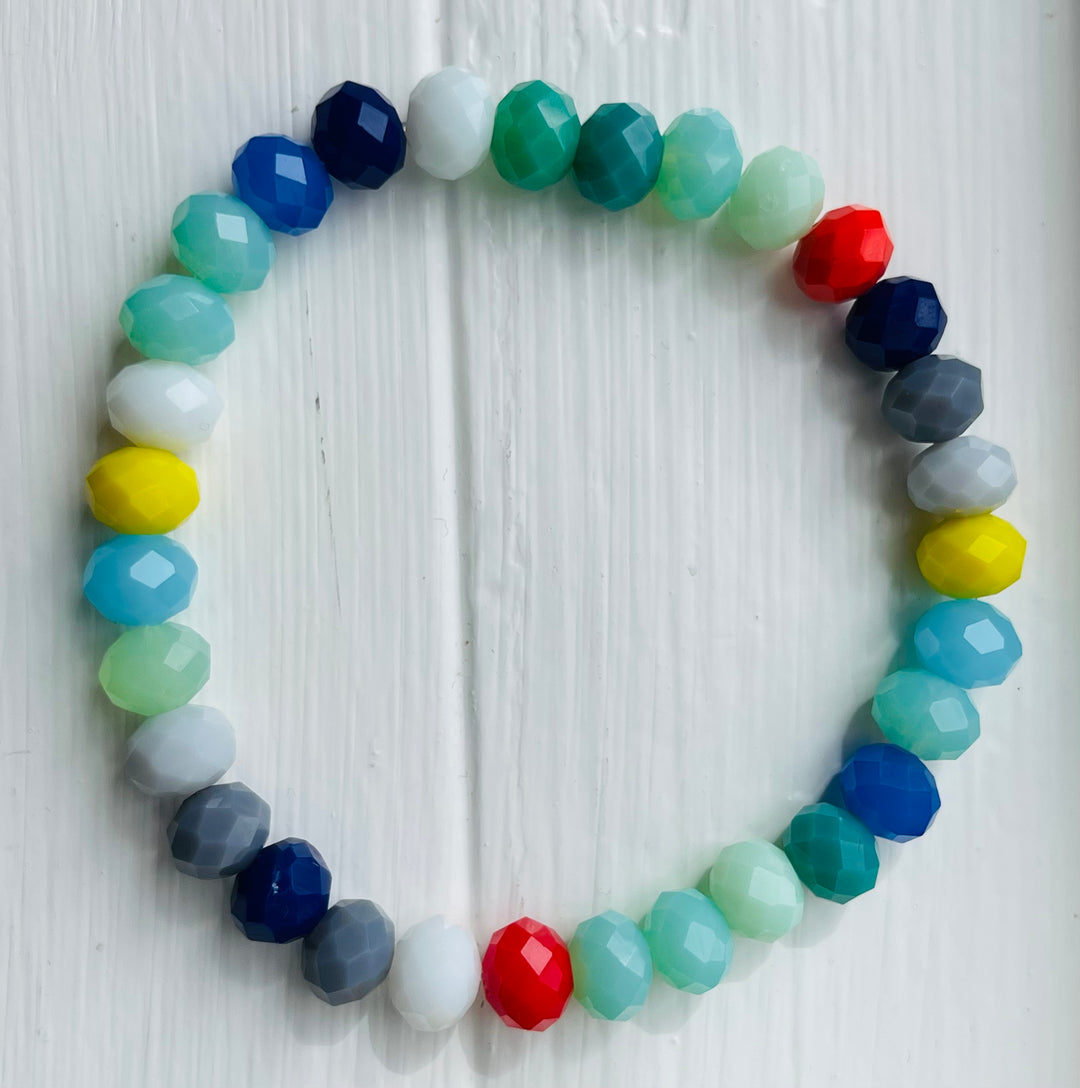 Multi-colour Beveled Bracelet