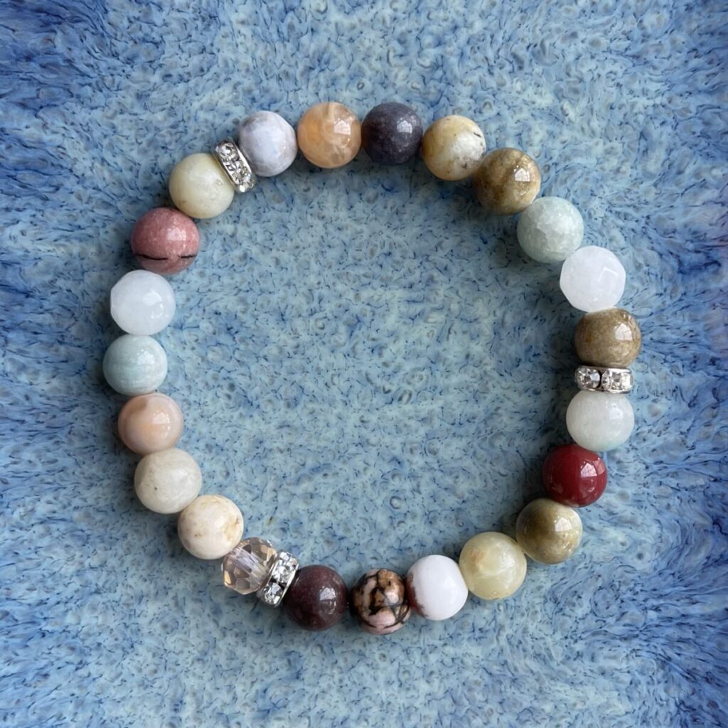 Semi Precious Orb Bead Bracelet, Style 5102