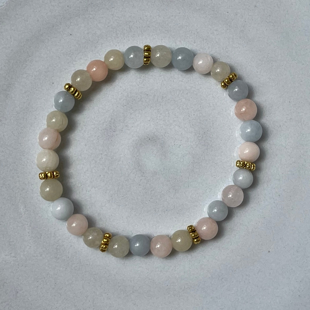 Pastel Orb Bracelet with Gold Dividers, Style 6557