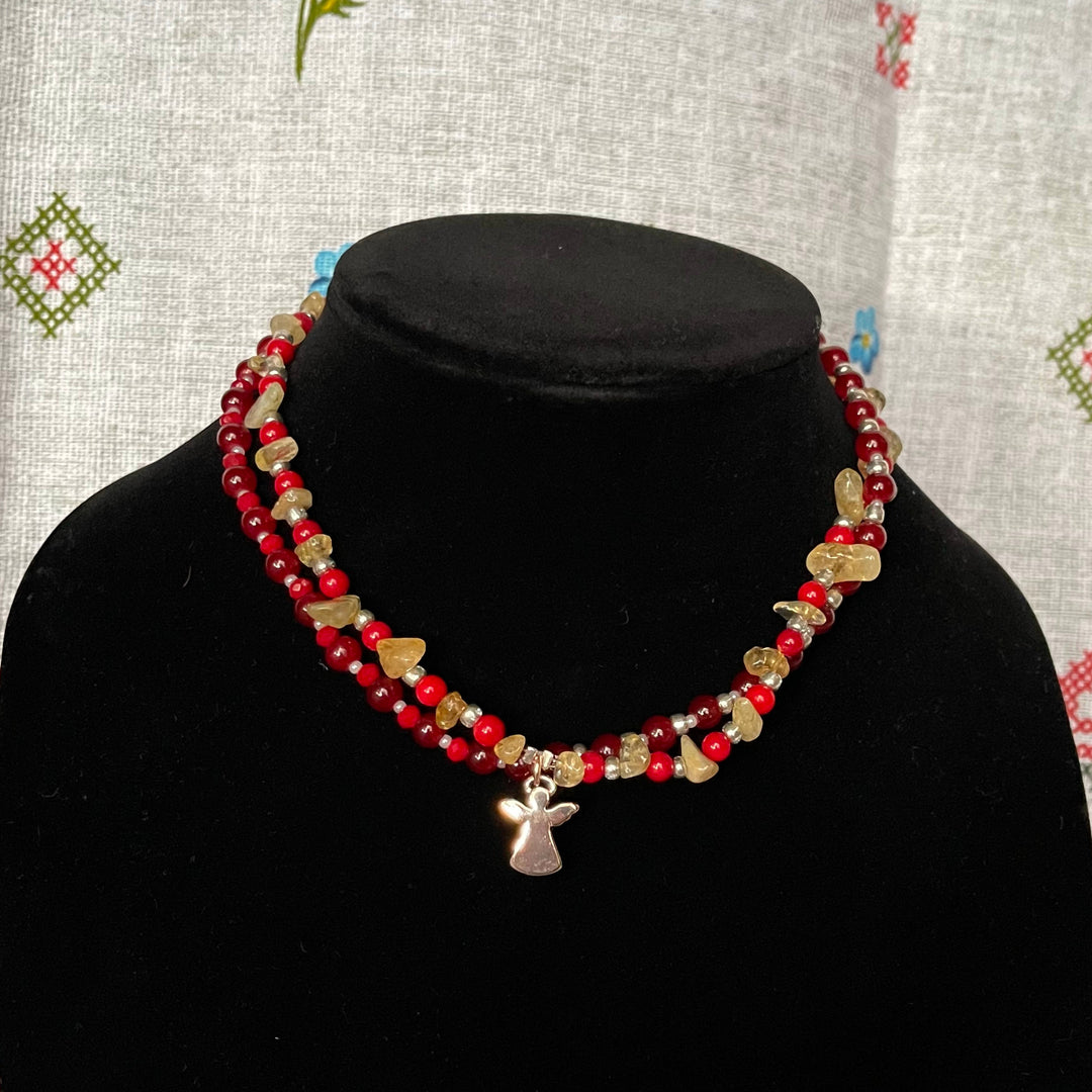 Double-layered Necklace with Charm