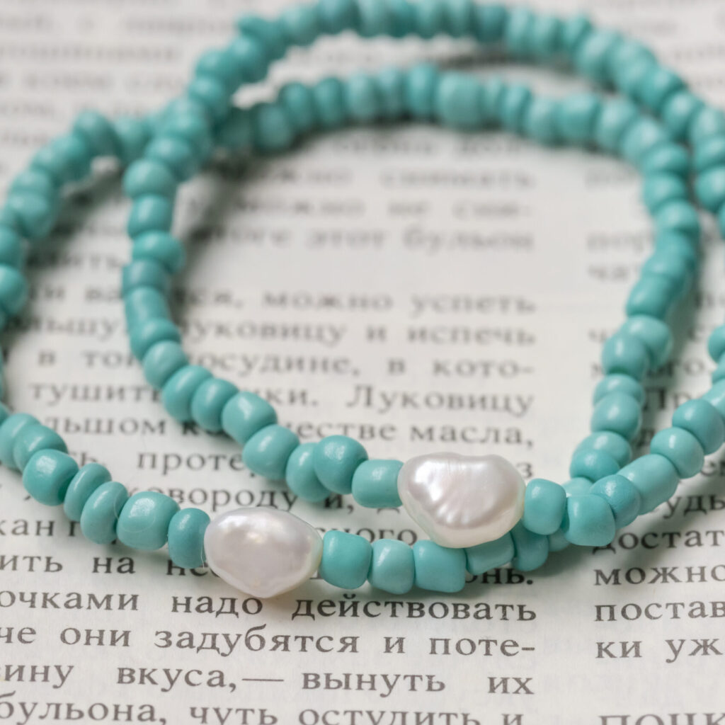 Light Blue and White Bracelet, Style 053