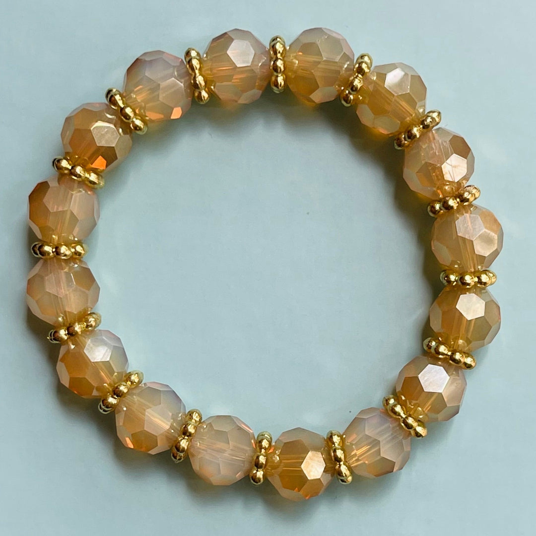 Beveled Copper Bracelet with Gold Dividers, Style 1846