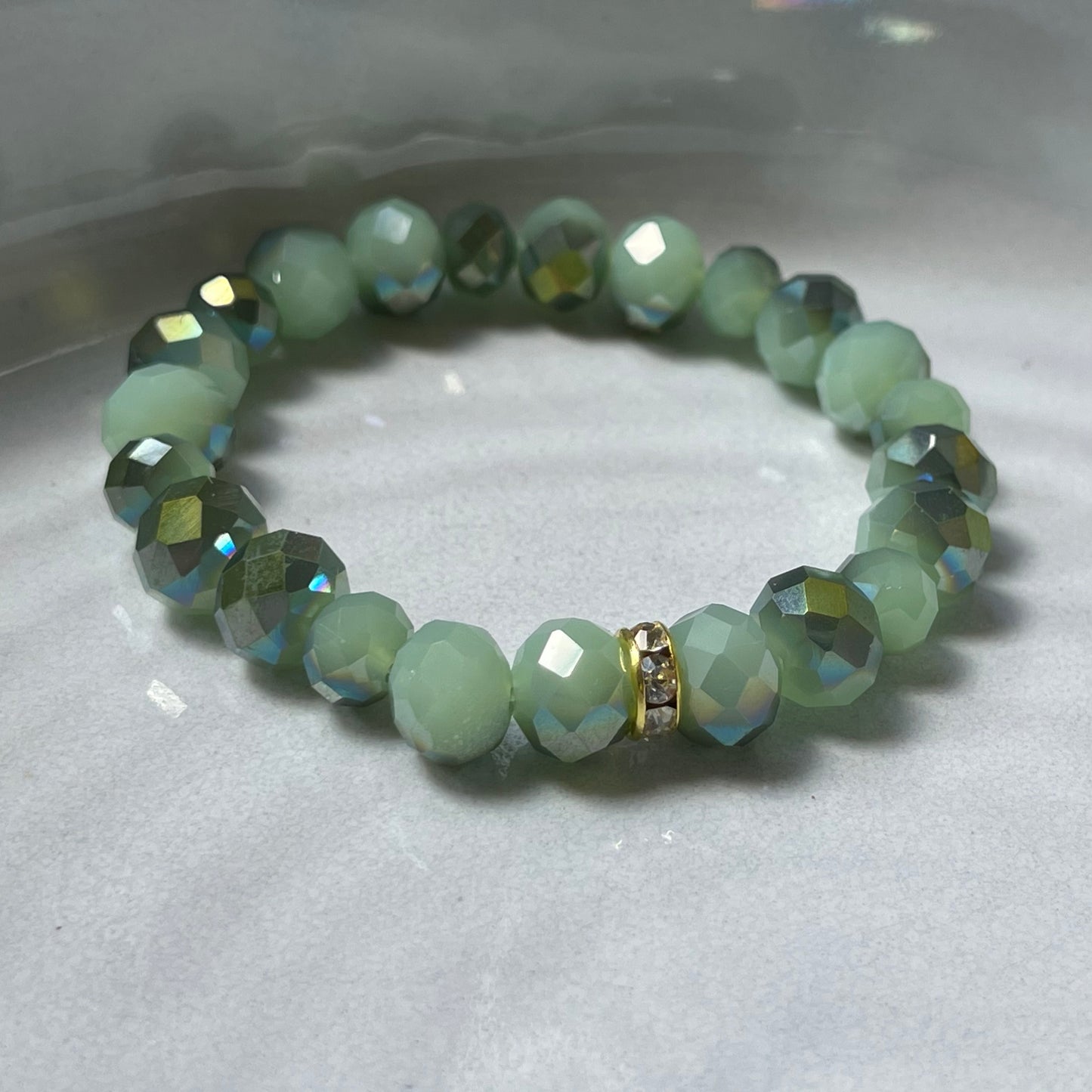 Jade Green Beveled Bracelet, Style 6552