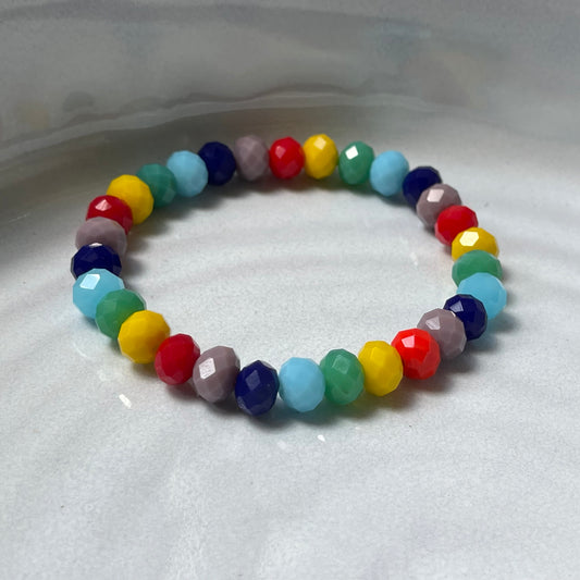 Pride Rainbow Beveled Bracelet, Style 6553