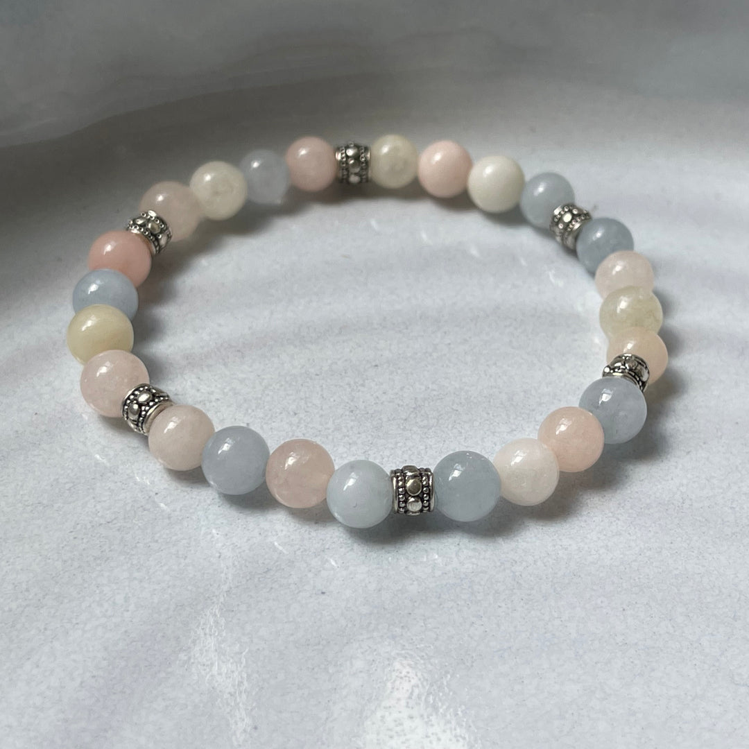 Pastel Orb Bracelet with Silver Dividers, Style 6556