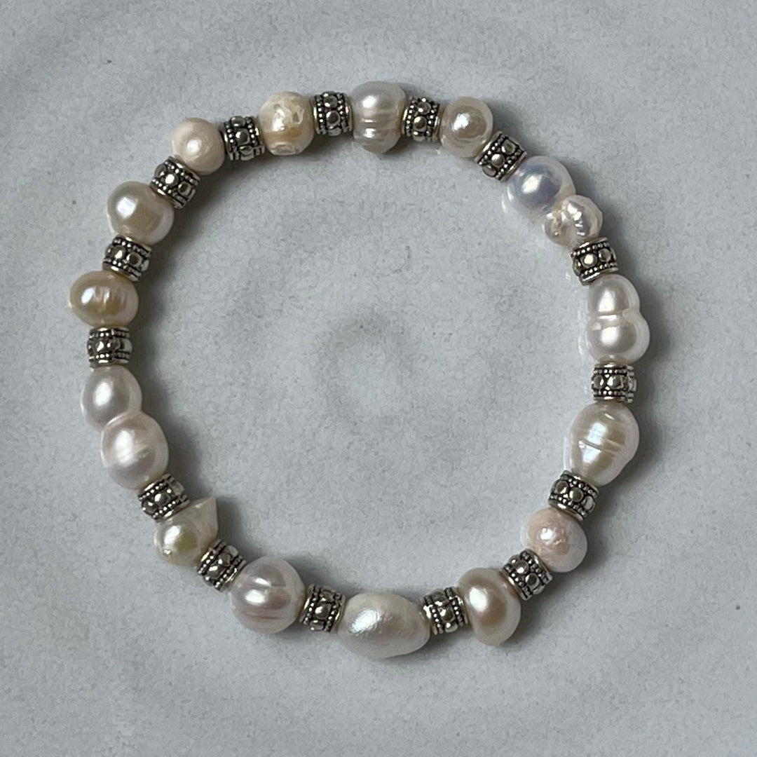 Silver Pearl Bracelet, Style 6559